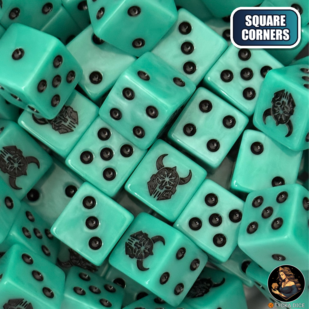 Ironhowl Dice Set — sci-fi wargame dice, square corners | TYCKA DICE