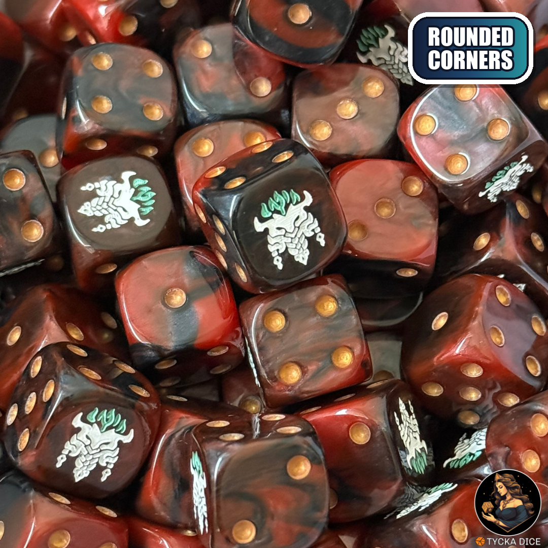 Malforge Kin Dice Set — wargame dice, rounded corners | TYCKA DICE