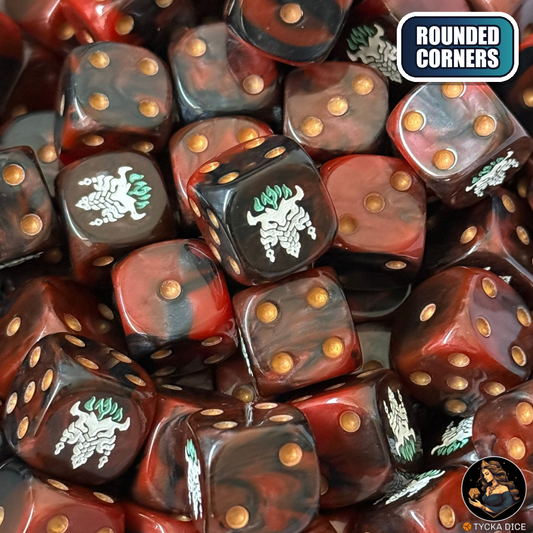 Malforge Kin Dice Set — wargame dice, rounded corners | TYCKA DICE