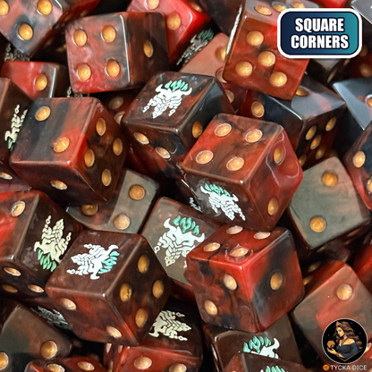 Malforge Kin Dice Set — wargame dice, square corners | TYCKA DICE
