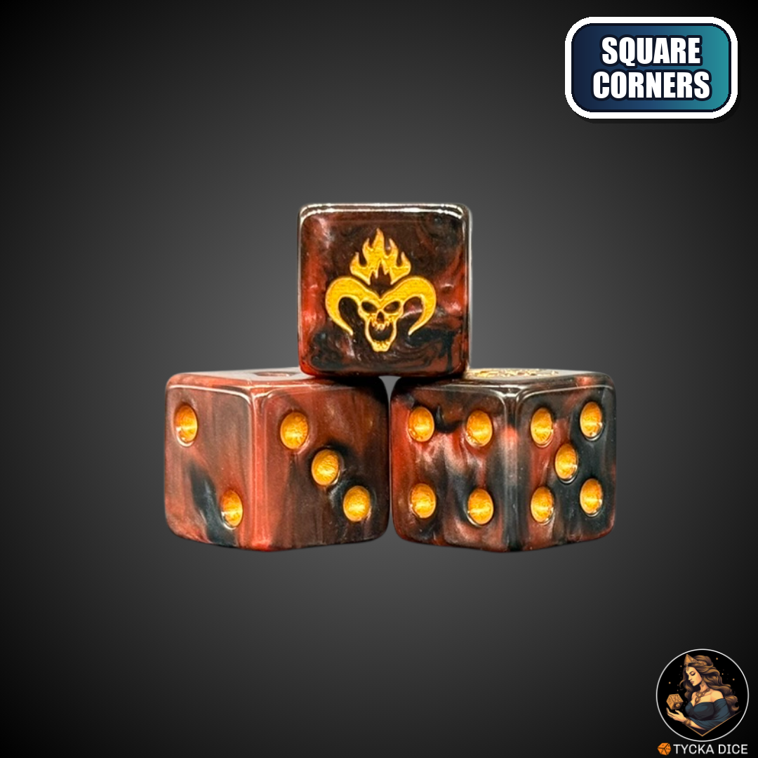 Monster Dice Set — fantasy wargame dice, square corners | TYCKA DICE