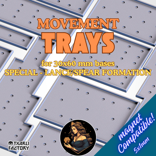 3D - Bandejas de Movimiento - Bases 30x60 mm ESPECIAL