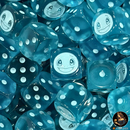 EXCLUSIVE - Blue | Translucent Blue & White D6 | TYCKA DICE
