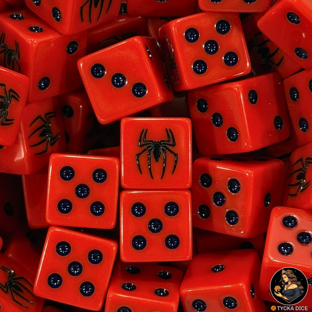 EXCLUSIVE - Crimson Weaver | Red & Navy D6 | TYCKA DICE