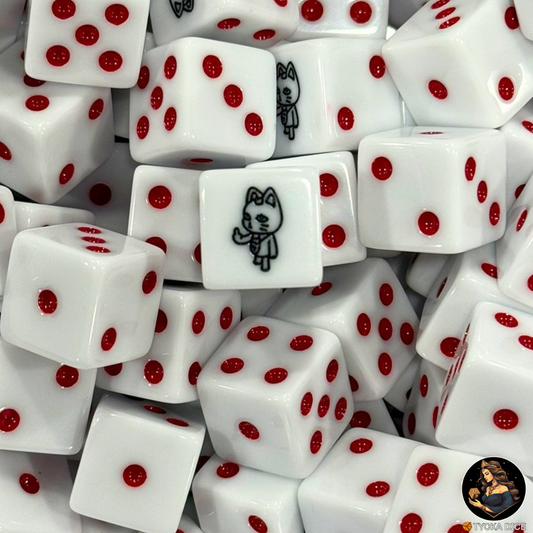 EXCLUSIVE - Occult Rush | White & Red D6 | TYCKA DICE