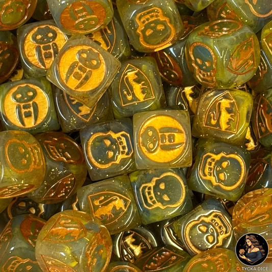 Dungeon Heroes RPG Dice – Golden Mage Dice Set