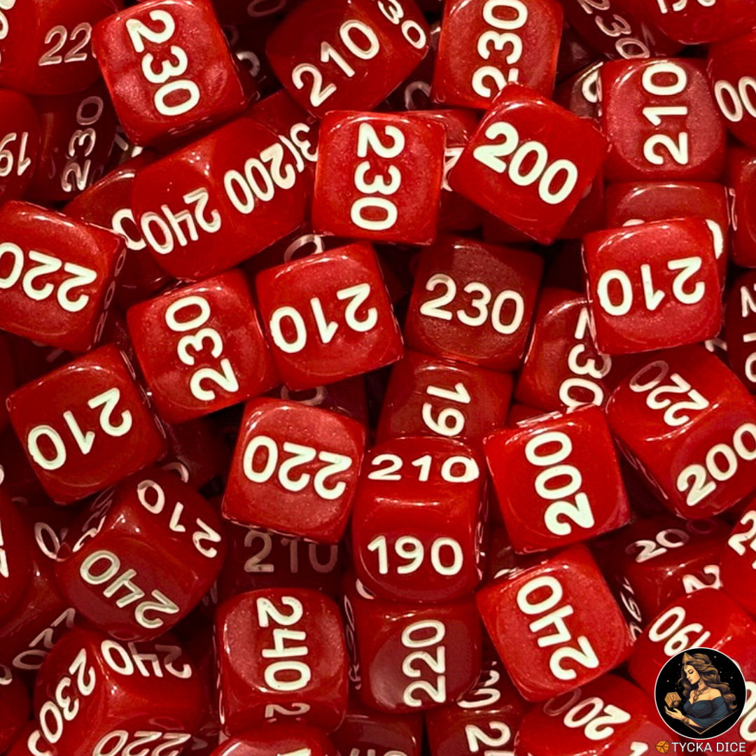 Pokemon TCG HP Counter Dice | 15pc Full Scale 10–300 | Marbled Resin | Fan-Made