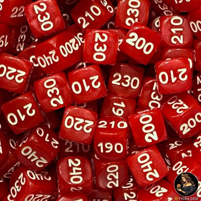 Pokemon TCG HP Counter Dice | 15pc Full Scale 10–300 | Marbled Resin | Fan-Made