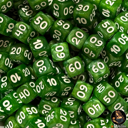 Pokemon TCG HP Counter Dice | 15pc Full Scale 10–300 | Marbled Resin | Fan-Made