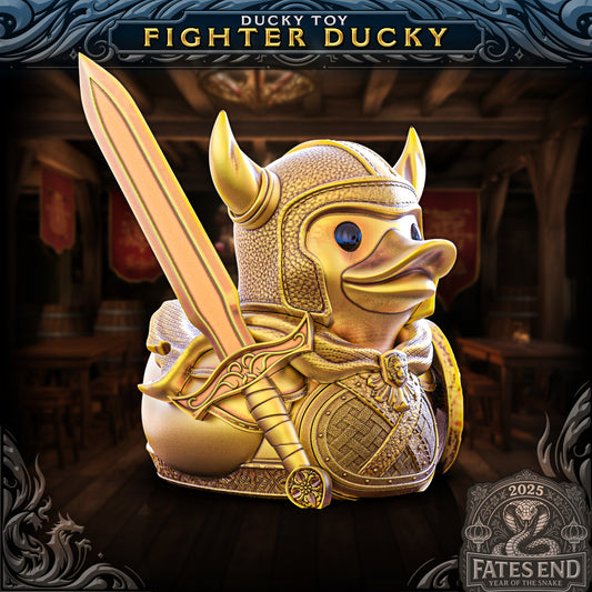 Fighter Duck - 3D Printed TTRPG Duck | TYCKA DICE