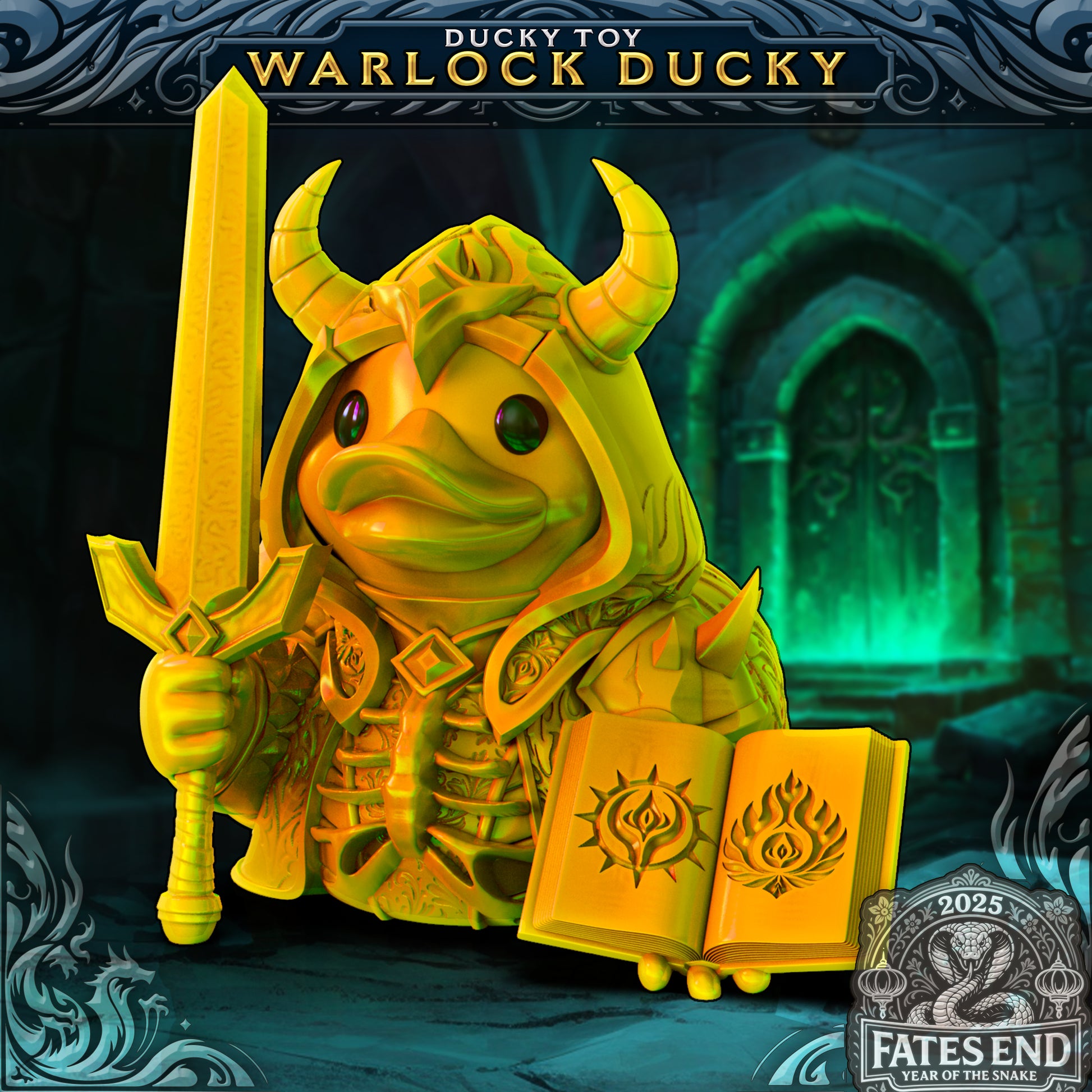 Warlock Duck - 3D Printed TTRPG Duck | TYCKA DICE