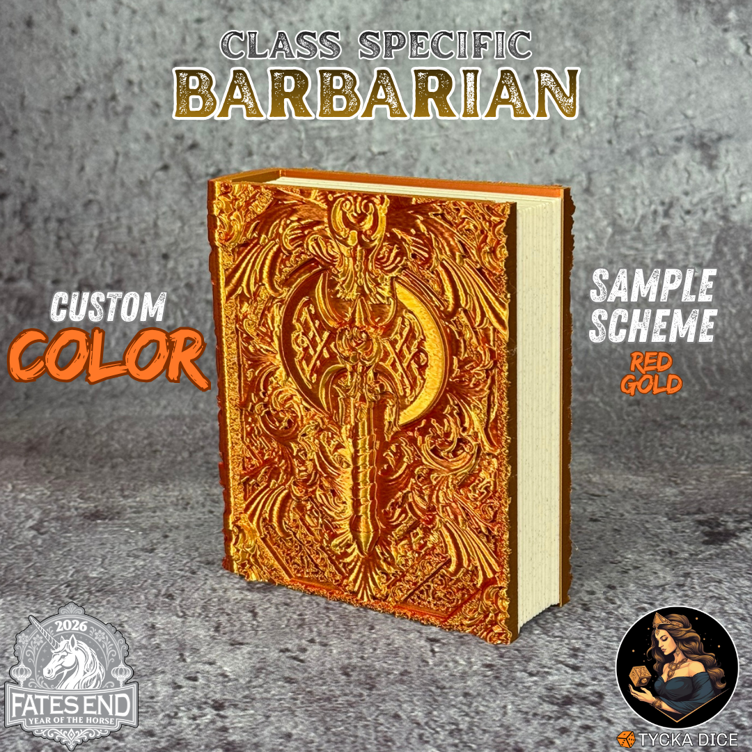 Barbarian Tome - Custom Colour Example | TYCKA DICE