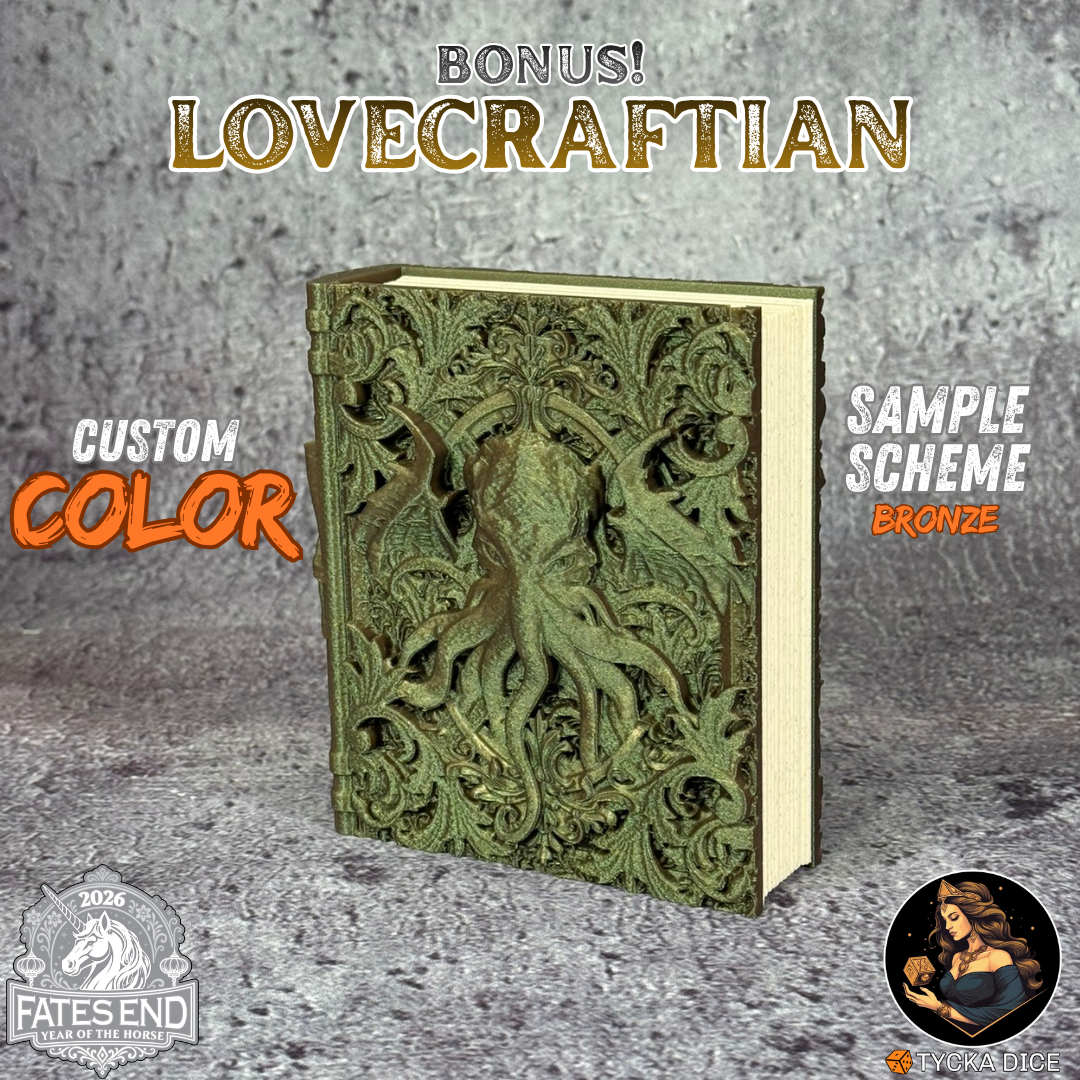 Lovecraftian Tome - Custom Colour Example | TYCKA DICE