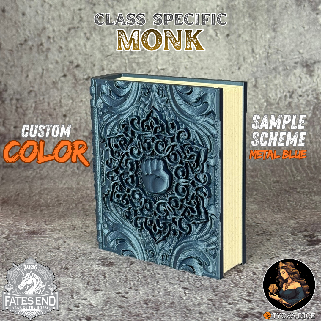 Monk Tome - Custom Colour Example | TYCKA DICE