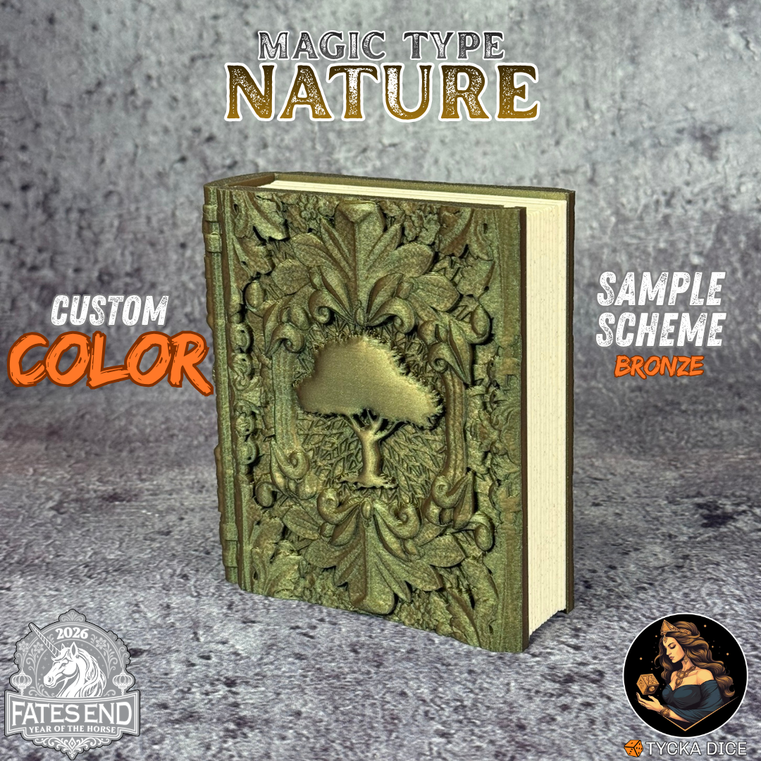 Nature Magic Tome - Custom Colour Example | TYCKA DICE