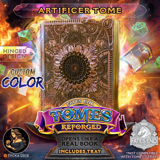 Artificer Tome Reforged - 3D Printed TTRPG Storage | TYCKA DICE