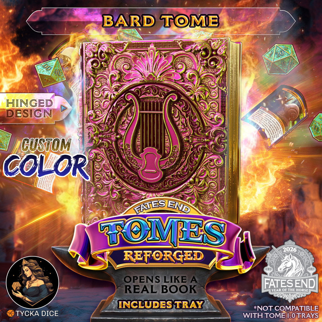 Bard Tome Reforged - 3D Printed TTRPG Storage | TYCKA DICE