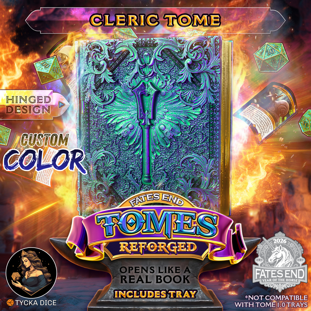 Cleric Tome Reforged - 3D Printed TTRPG Storage | TYCKA DICE