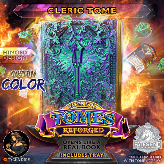 Cleric Tome Reforged - 3D Printed TTRPG Storage | TYCKA DICE