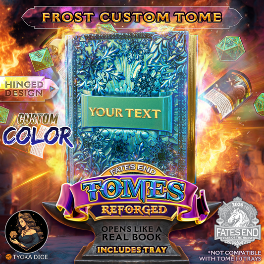 Custom Frost Tome Reforged - 3D Printed TTRPG Storage | TYCKA DICE