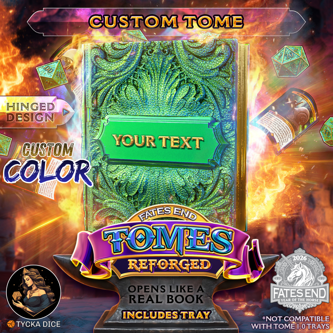 Custom Tome Reforged - 3D Printed TTRPG Storage | TYCKA DICE