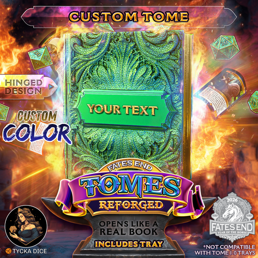 Custom Tome Reforged - 3D Printed TTRPG Storage | TYCKA DICE