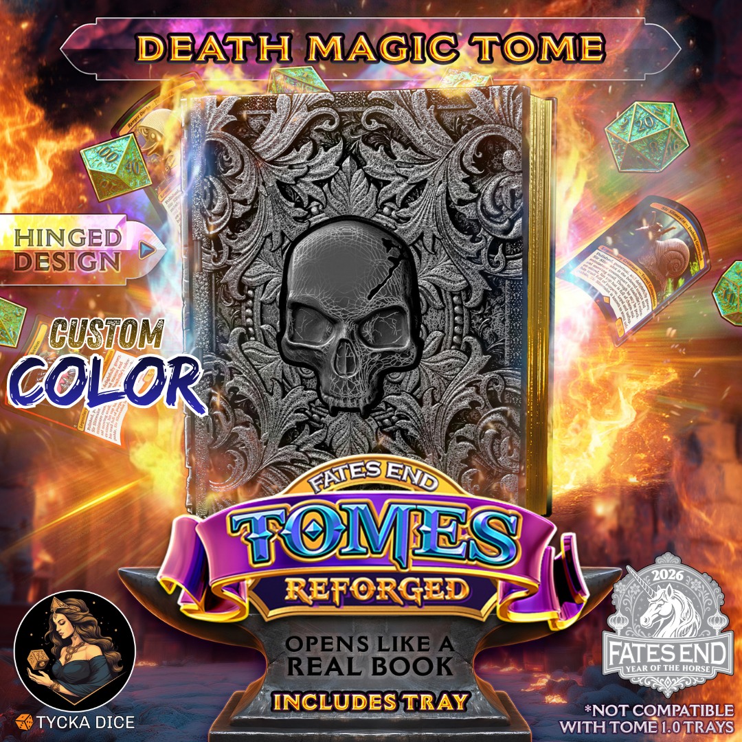 Death Magic Tome Reforged - 3D Printed TTRPG Storage | TYCKA DICE