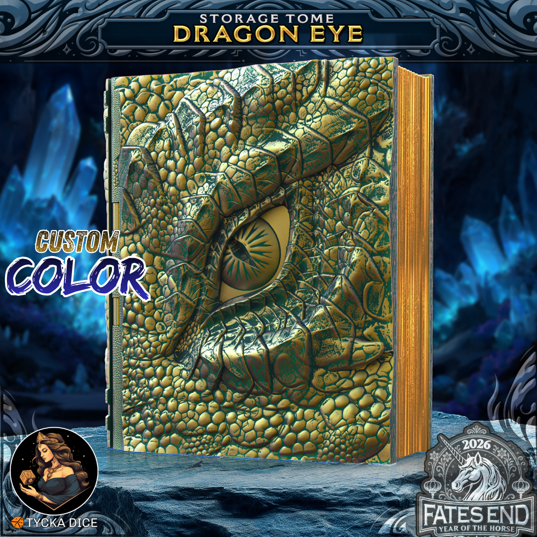 Dragon Eye Tome Reforged - 3D Printed TTRPG Storage | TYCKA DICE