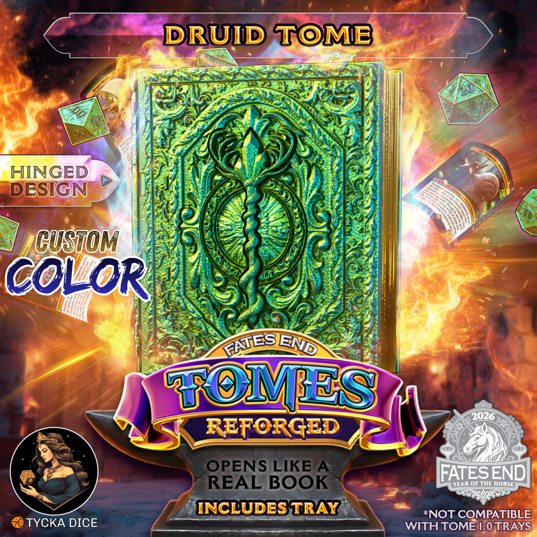 Druid Tome Reforged - 3D Printed TTRPG Storage | TYCKA DICE