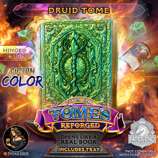Druid Tome Reforged - 3D Printed TTRPG Storage | TYCKA DICE