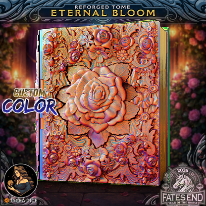Eternal Bloom Tome Reforged - 3D Printed TTRPG Storage | TYCKA DICE