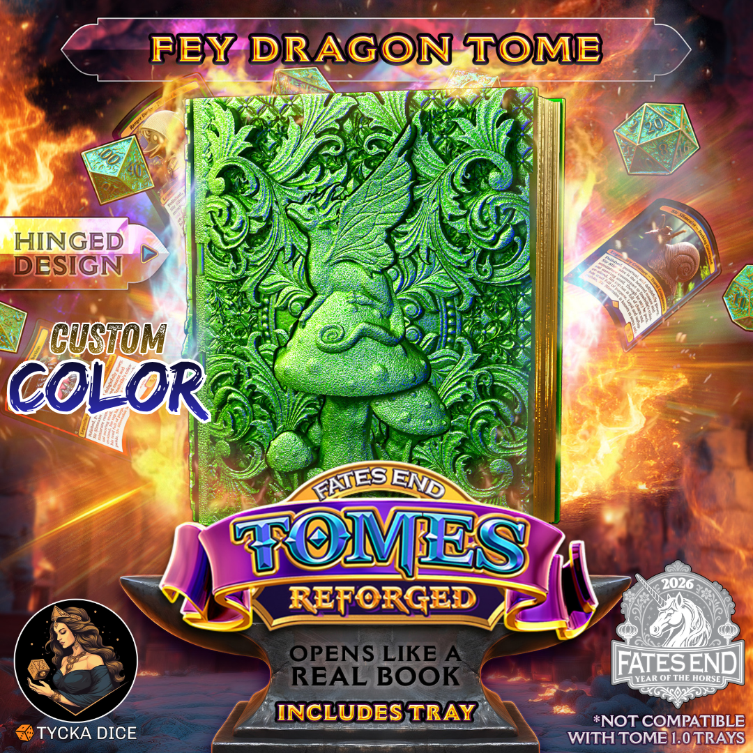 Fey Dragon Tome Reforged - 3D Printed TTRPG Storage | TYCKA DICE