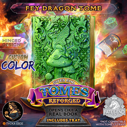 Fey Dragon Tome Reforged - 3D Printed TTRPG Storage | TYCKA DICE