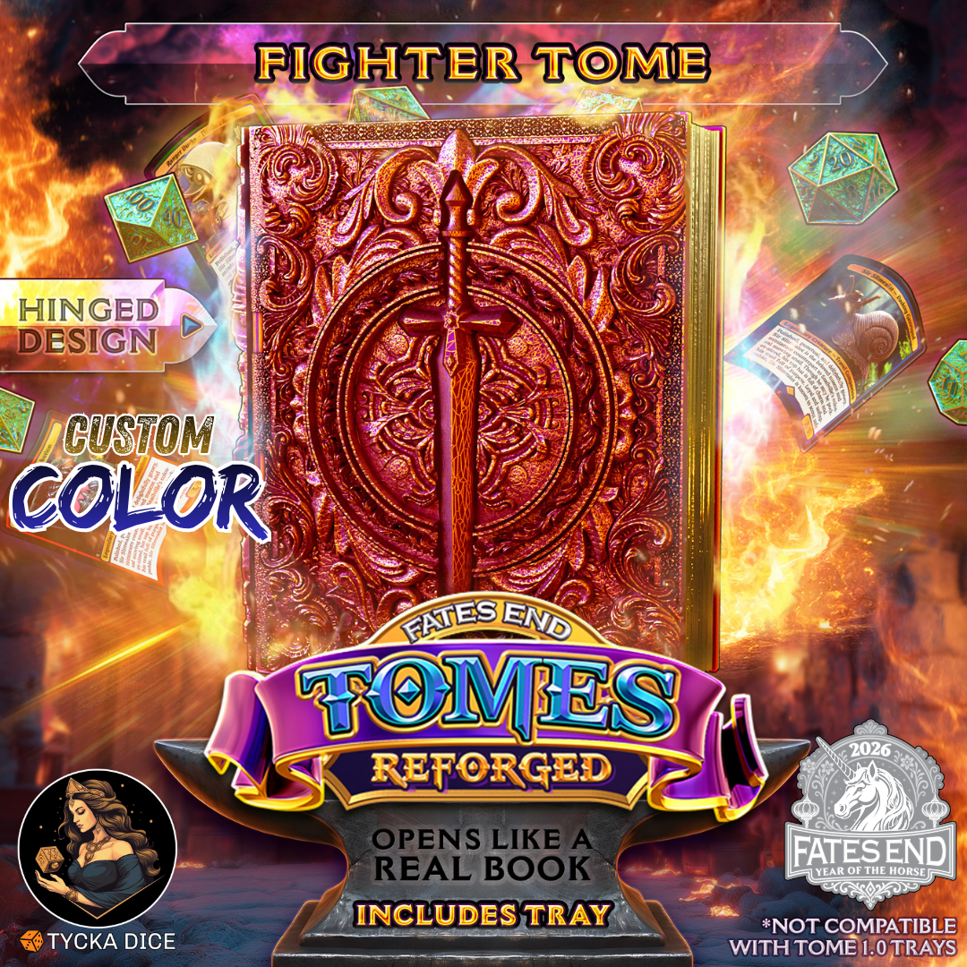 Fighter Tome Reforged - 3D Printed TTRPG Storage | TYCKA DICE