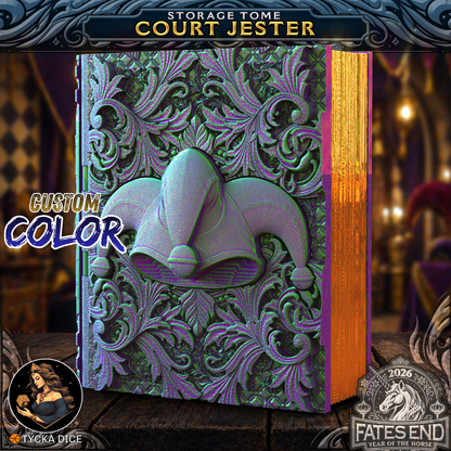 Jester Tome Reforged - 3D Printed TTRPG Storage | TYCKA DICE