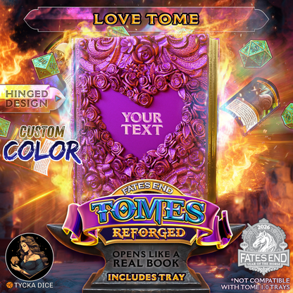 Love Tome Reforged - 3D Printed TTRPG Storage | TYCKA DICE