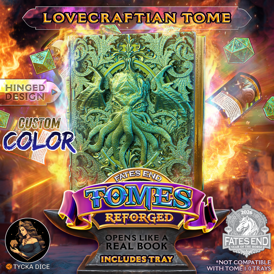 Lovecraftian Tome Reforged - 3D Printed TTRPG Storage | TYCKA DICE