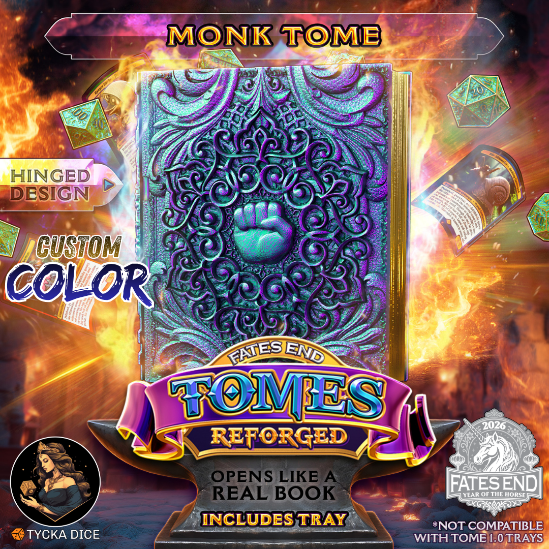 Monk Tome Reforged - 3D Printed TTRPG Storage | TYCKA DICE