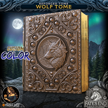 Moon Wolf Tome Reforged - 3D Printed TTRPG Storage | TYCKA DICE