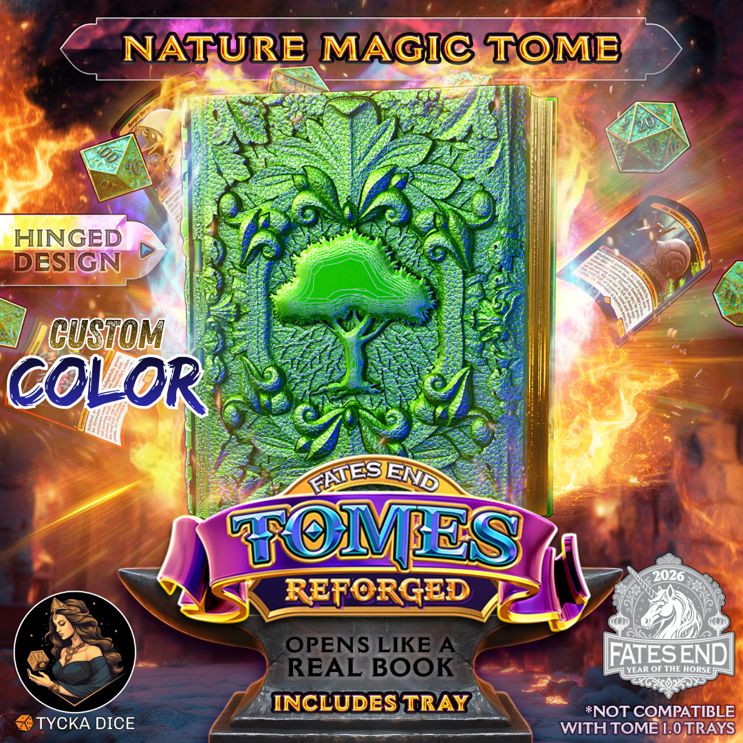 Nature Magic Tome Reforged - 3D Printed TTRPG Storage | TYCKA DICE