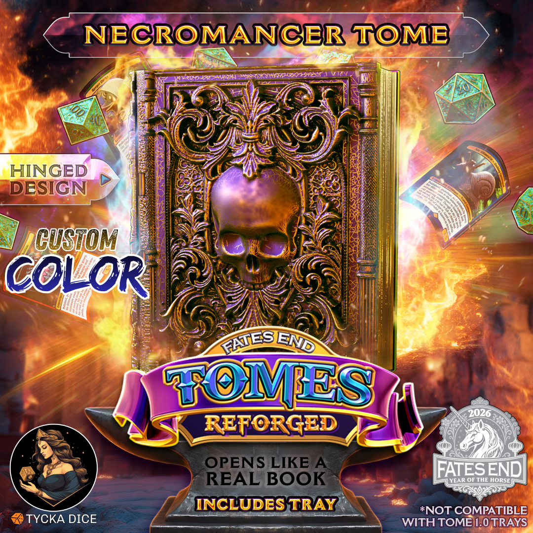Necromancer Tome Reforged - 3D Printed TTRPG Storage | TYCKA DICE