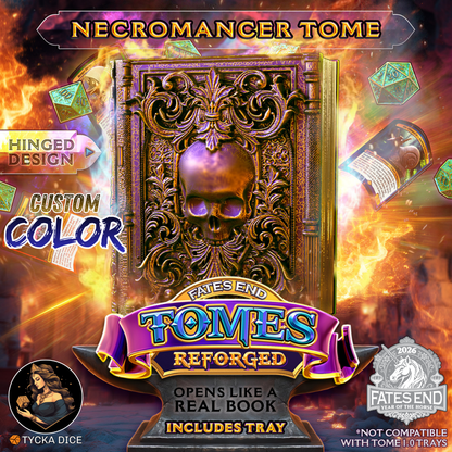 Necromancer Tome Reforged - 3D Printed TTRPG Storage | TYCKA DICE
