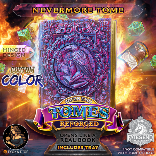 Nevermore Tome Reforged - 3D Printed TTRPG Storage | TYCKA DICE