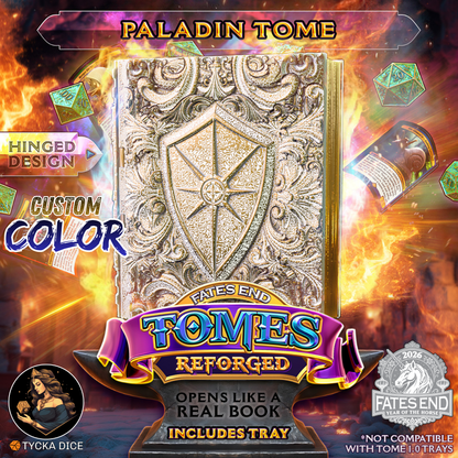 Paladin Tome Reforged - 3D Printed TTRPG Storage | TYCKA DICE