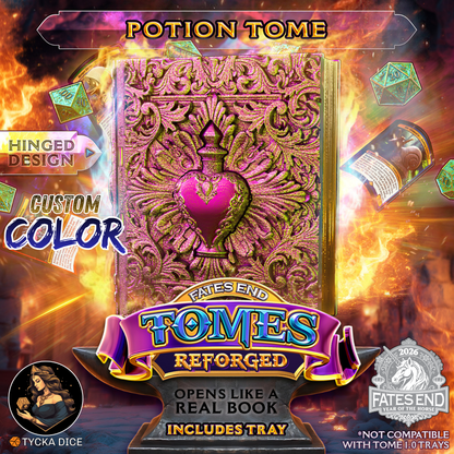 Potion Tome Reforged - 3D Printed TTRPG Storage | TYCKA DICE