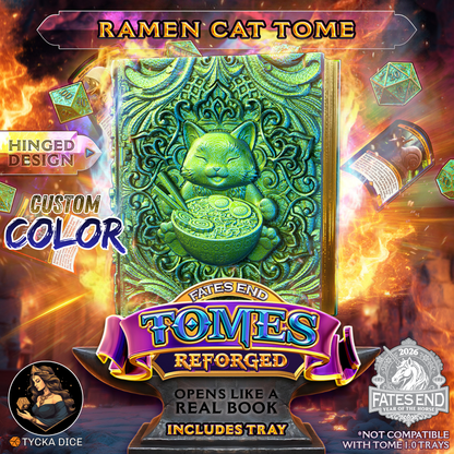 Ramen Cat Tome Reforged - 3D Printed TTRPG Storage | TYCKA DICE