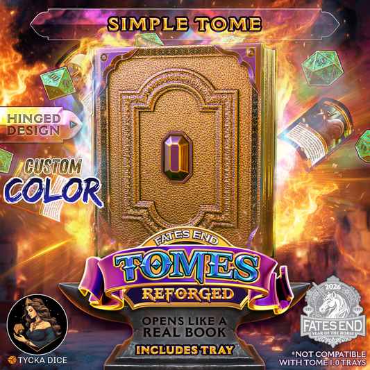 Simple Tome Reforged - 3D Printed TTRPG Storage | TYCKA DICE