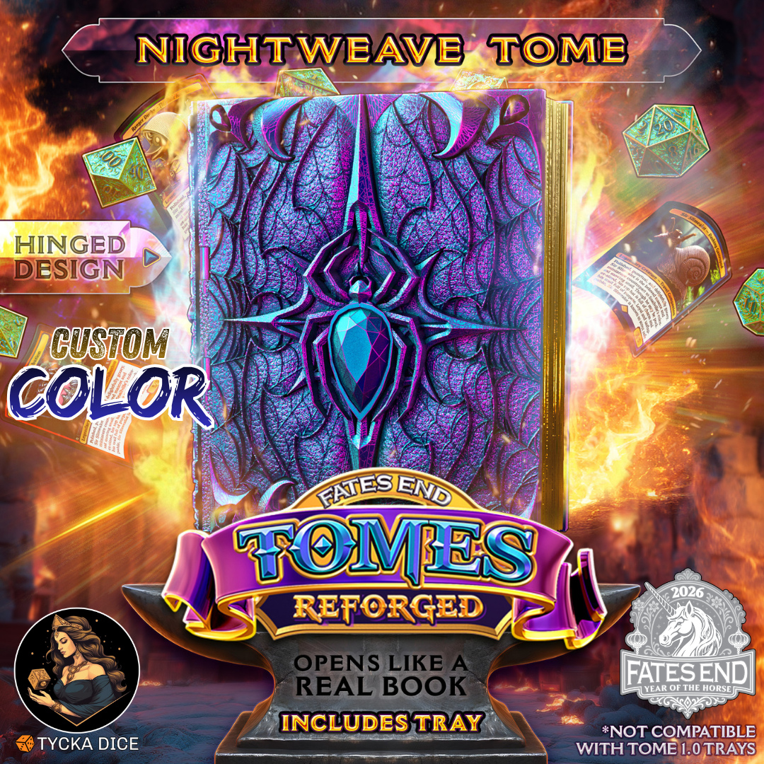 Spider Tome Reforged - 3D Printed TTRPG Storage | TYCKA DICE
