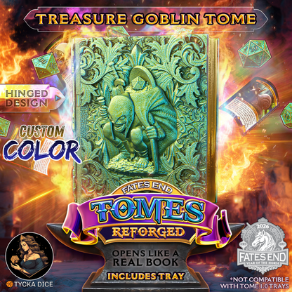 Treasure Goblin Tome Reforged - 3D Printed TTRPG Storage | TYCKA DICE