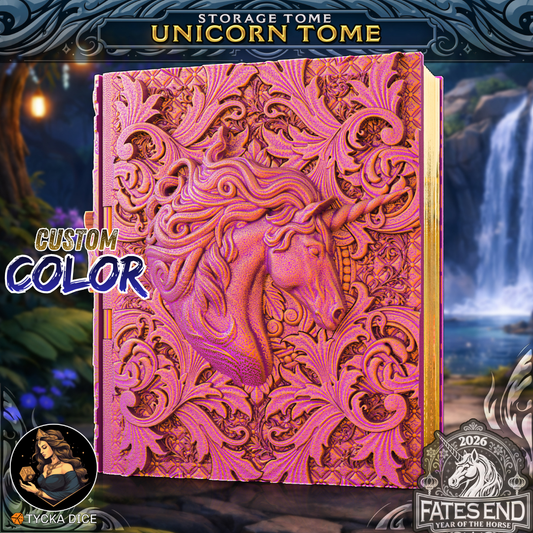 Unicorn Tome Reforged - 3D Printed TTRPG Storage | TYCKA DICE